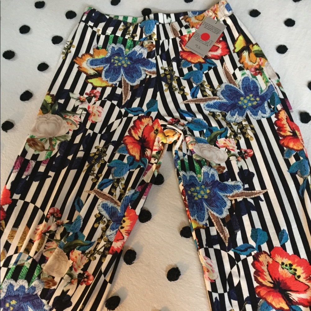 Striped Floral Pants Zoe